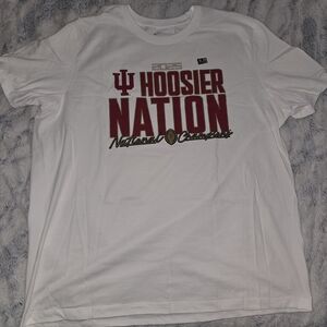 Nike Men's White Hoosier Nation IU T-Shirt - 2025 National Champs - NWT - XXL